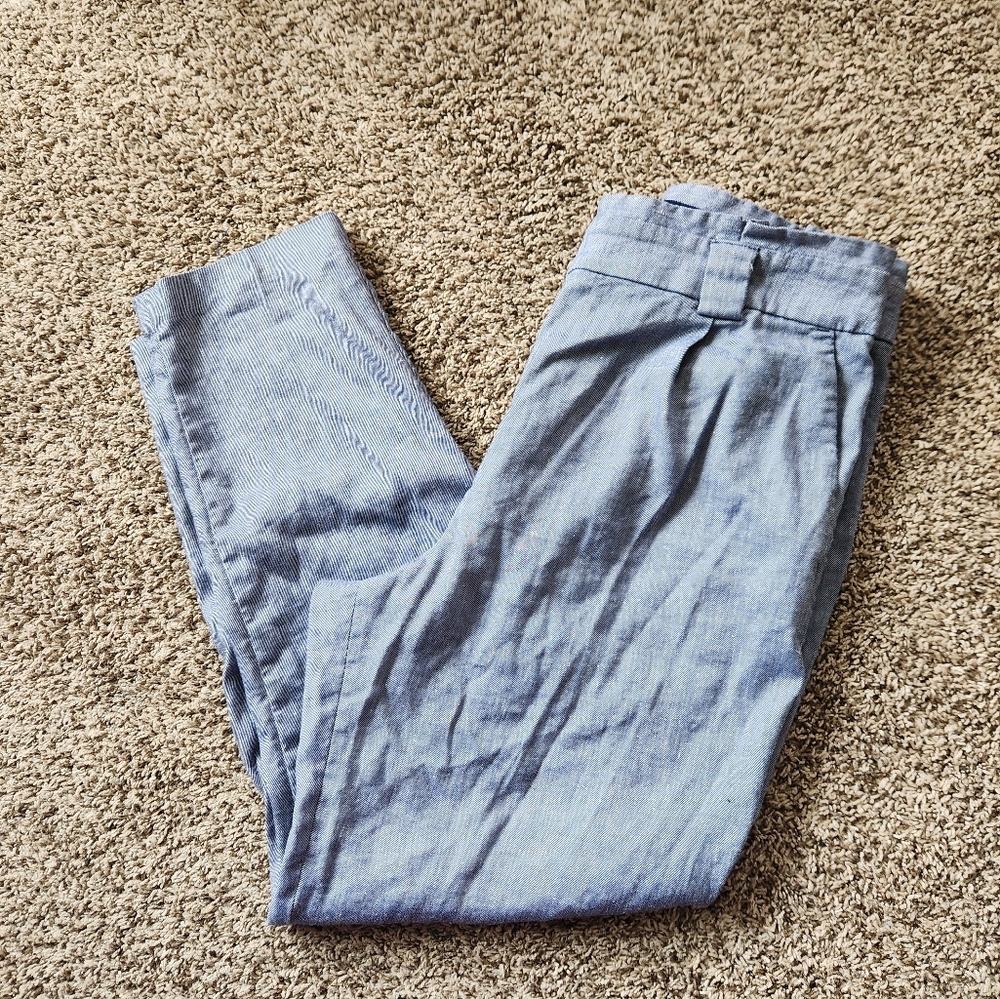 Express blue linen pants 14